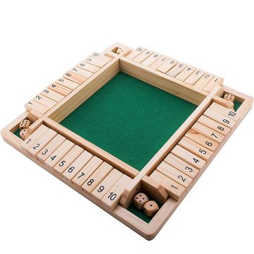 Vaxiuja Spielturm Großes Holz-Brettspiel,Shut The Box Würfelspiel für 2-4 Spieler