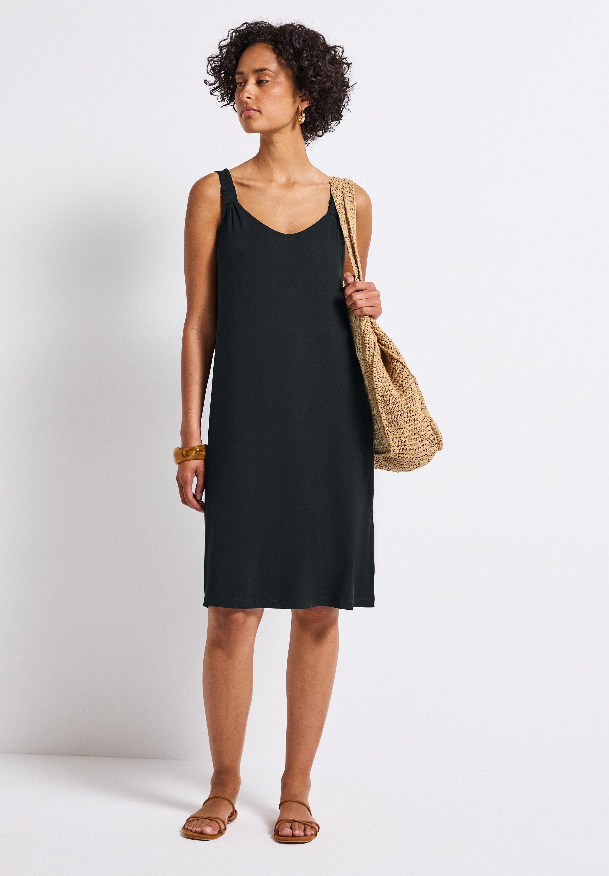 STREET ONE Shirtkleid mit Knotendetail, ärmellos günstig online kaufen