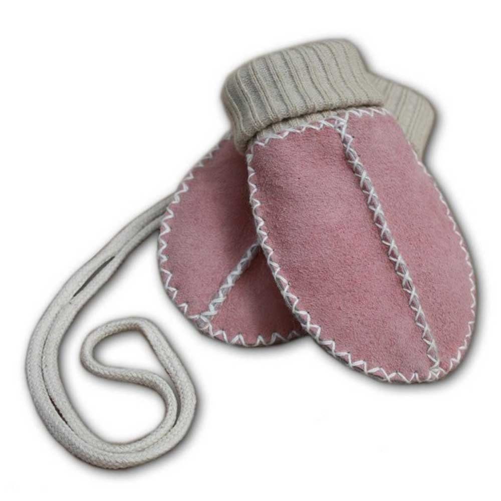 Heitmann Felle Lederhandschuhe Baby-Lammfellfäustel Handschuhe rosé