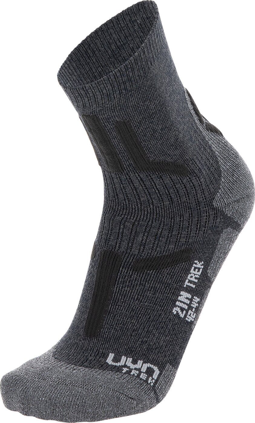 Wandersocken UYN MAN TREKKING 2IN SOCKS GREY/ANTHRACITE