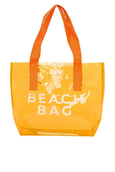 Bagmori Strandtasche, im transparenten Look mit Beach-Schriftzug