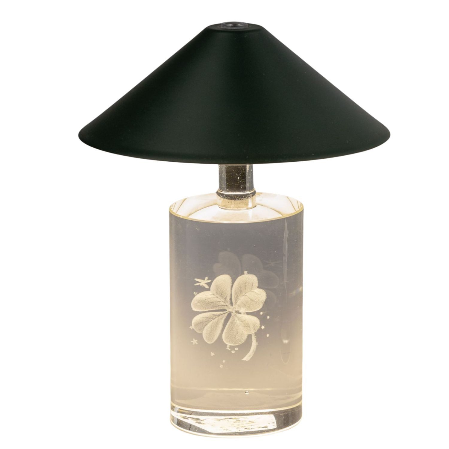 formano Tischleuchte Kristallglas, LED, dimmbar, Schwarz, Kristall, H: 15cm
