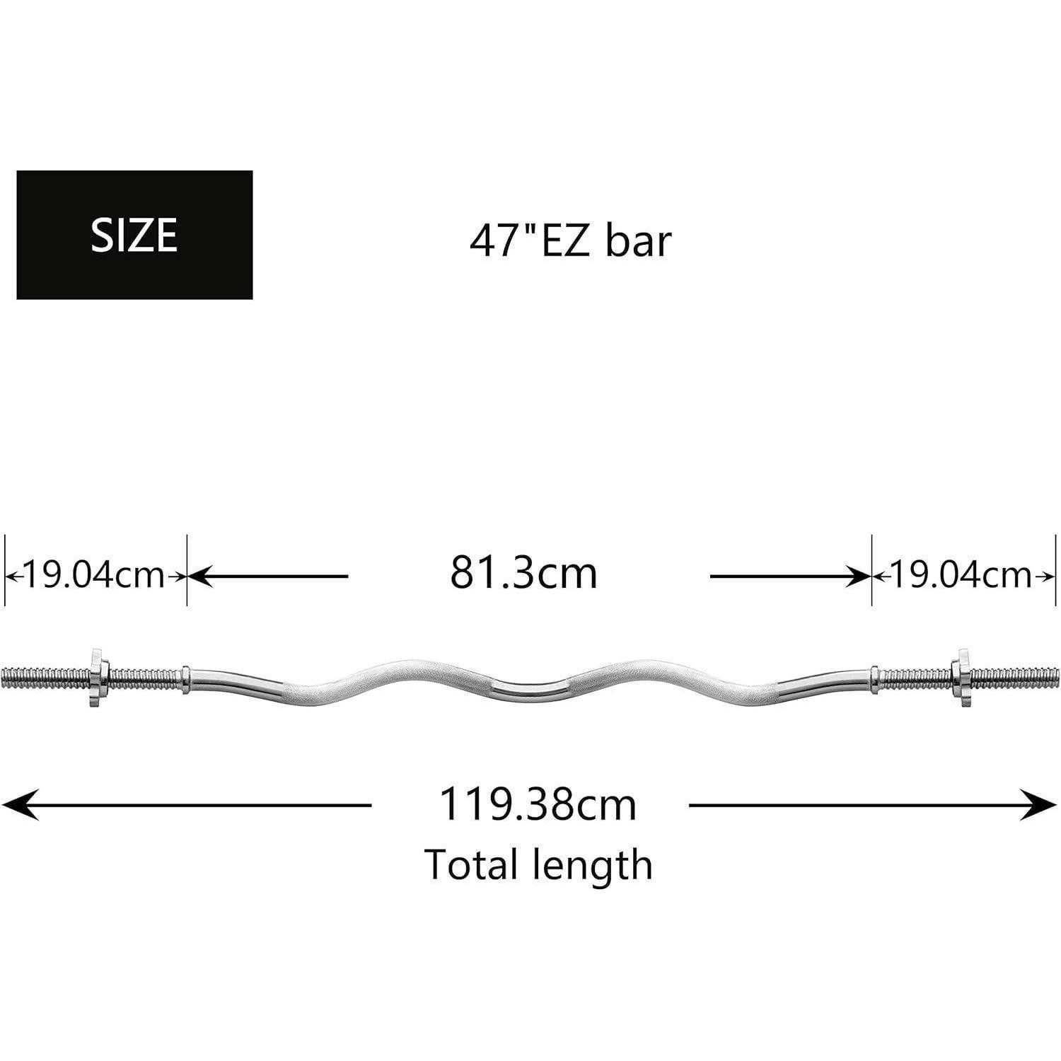 PROIRON SZ-Curlstange SZ Curlstange 120cm verchromt gerändelt Sternverschlüsse 25mm