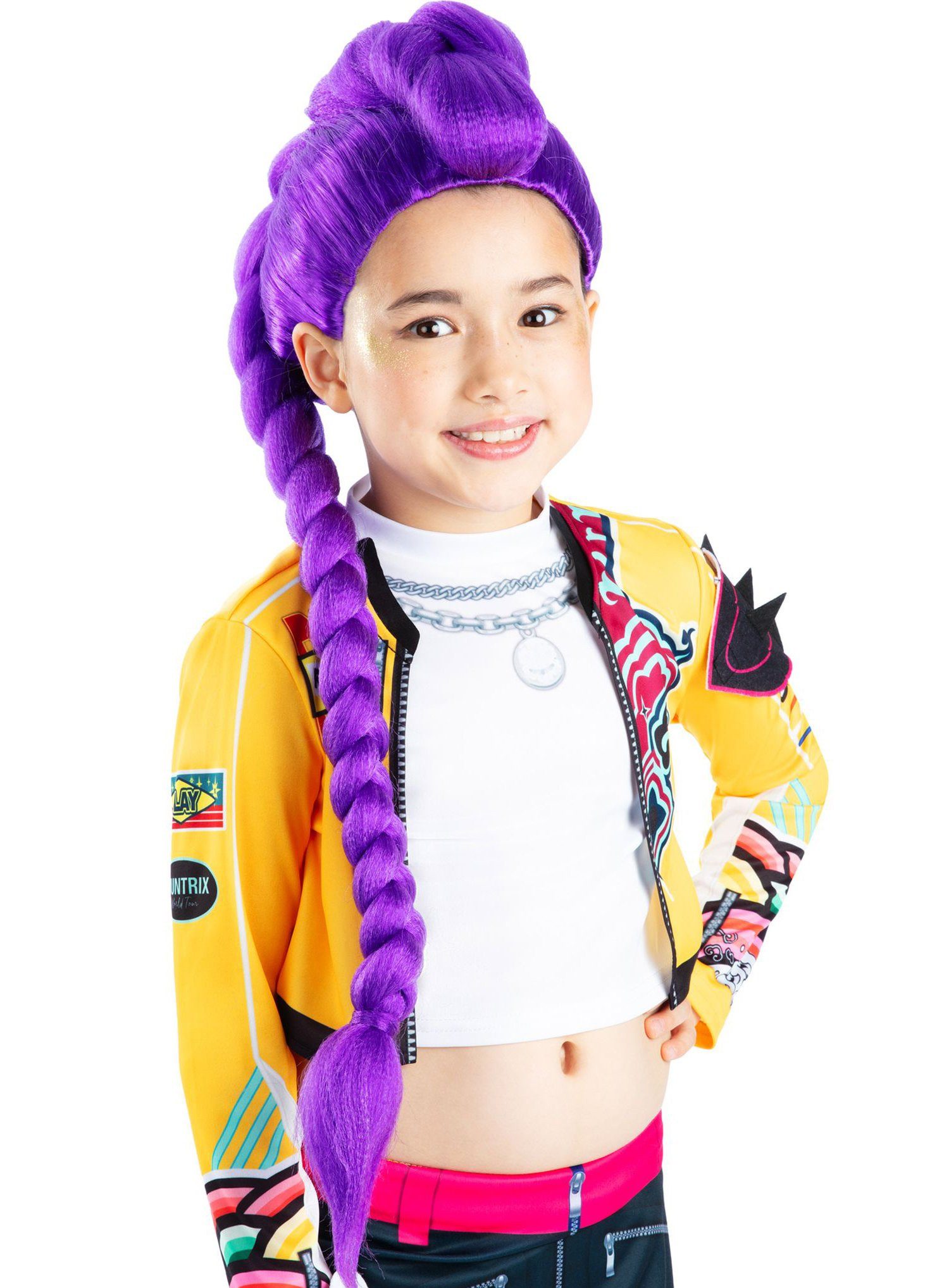 Rubie´s Kostüm-Perücke KPop Demon Hunters – Rumi Perücke für Kinder, Offizieller Lizenzartikel zum mega-erfolgreichen Netflix-Anime