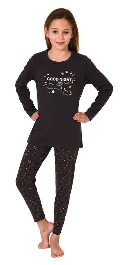 Normann Pyjama Schöner Mädchen Schlafanzug, langärmliger Pyjama mit süßem Motiv