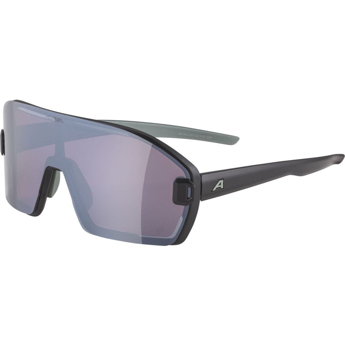 *Alpina* Fahrradbrille Bonfire MAG Q+M, Sportliche Sonnenbrille mit magnetischer Scheibe und anpassbarem
