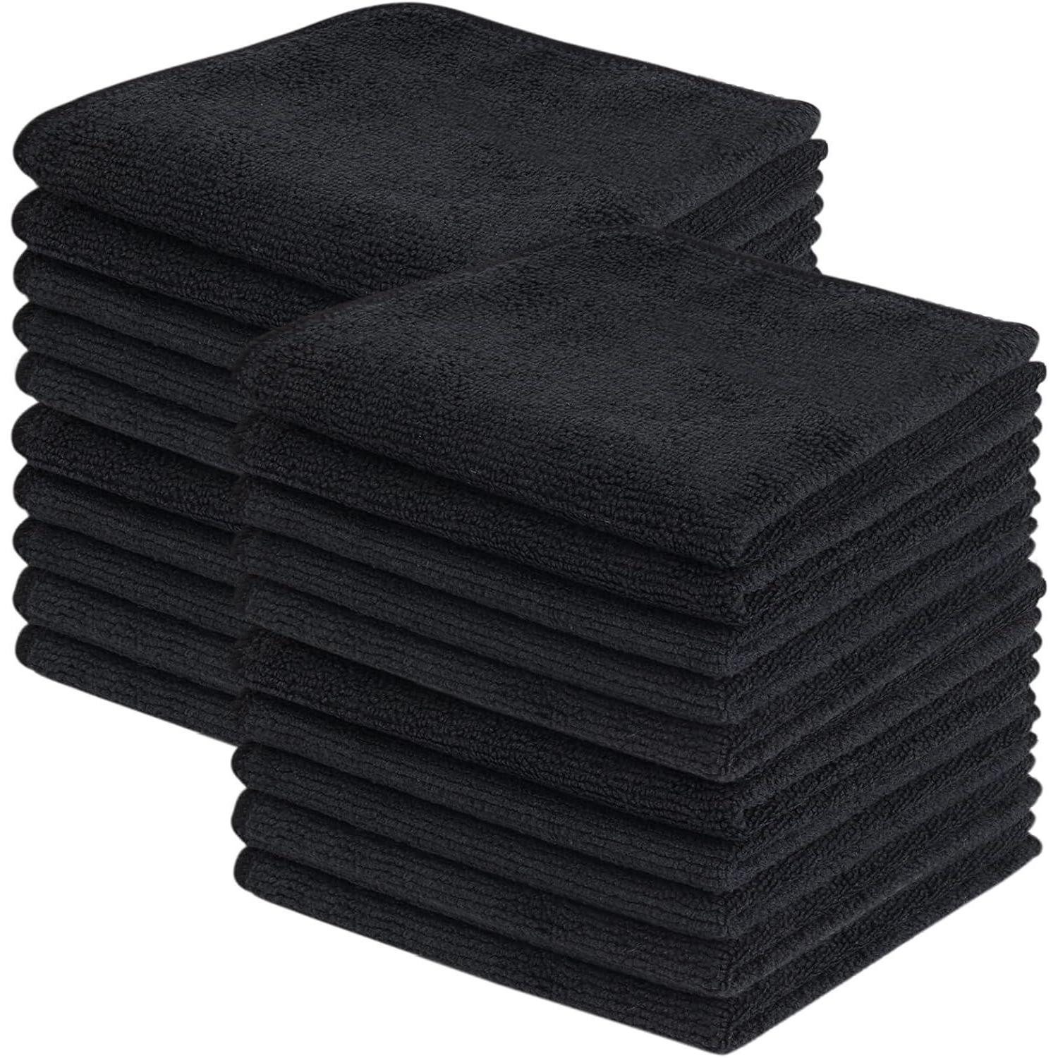 LuxusKollektion Schwarze Mikrofasertücher 20x20cm 20 Stück Putzlappen Küche reinigung Mikrofasertuch (Textil, 20x20 cm, 20-tlg)