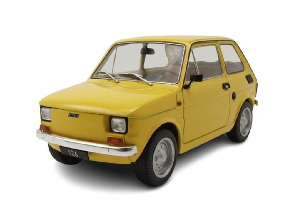 MCG Modellauto Fiat 126 1972 gelb, Maßstab 1:18