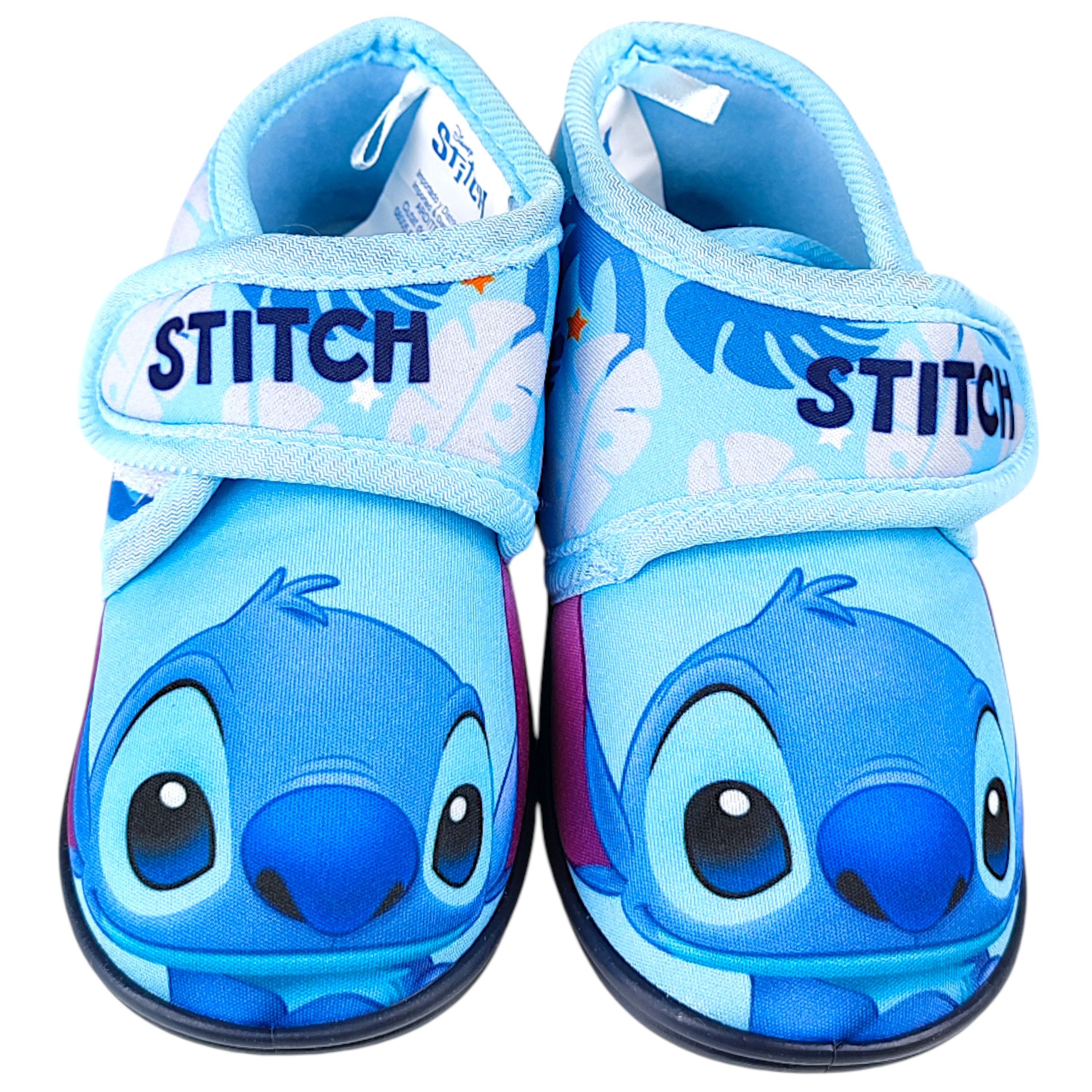 Lilo & Stitch Stitch Hausschuh Jungen Pantoffeln mit Klettverschluss Gr. 22-27