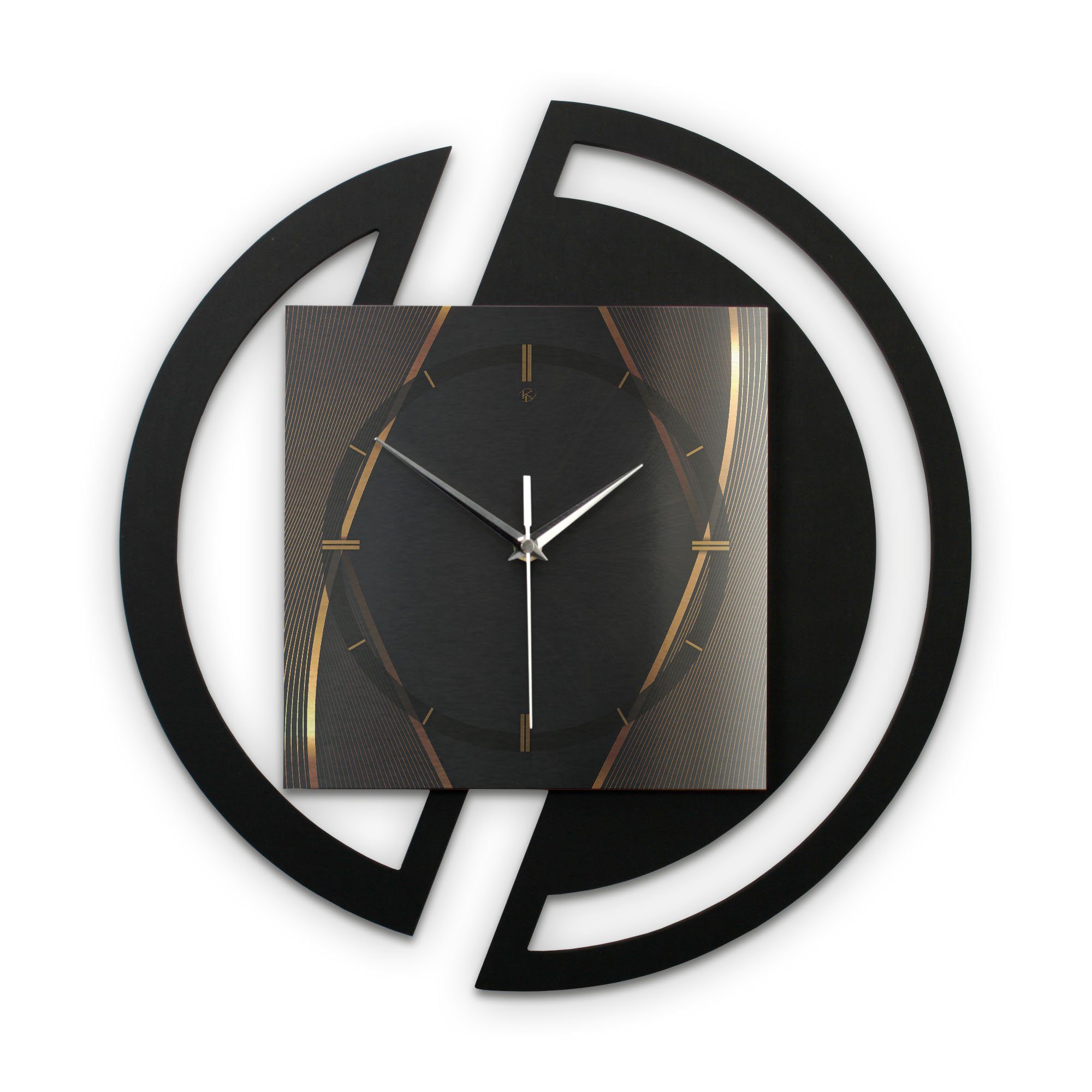 Kreative Feder Wanduhr Runde 3D Designer-Wanduhr günstig online kaufen