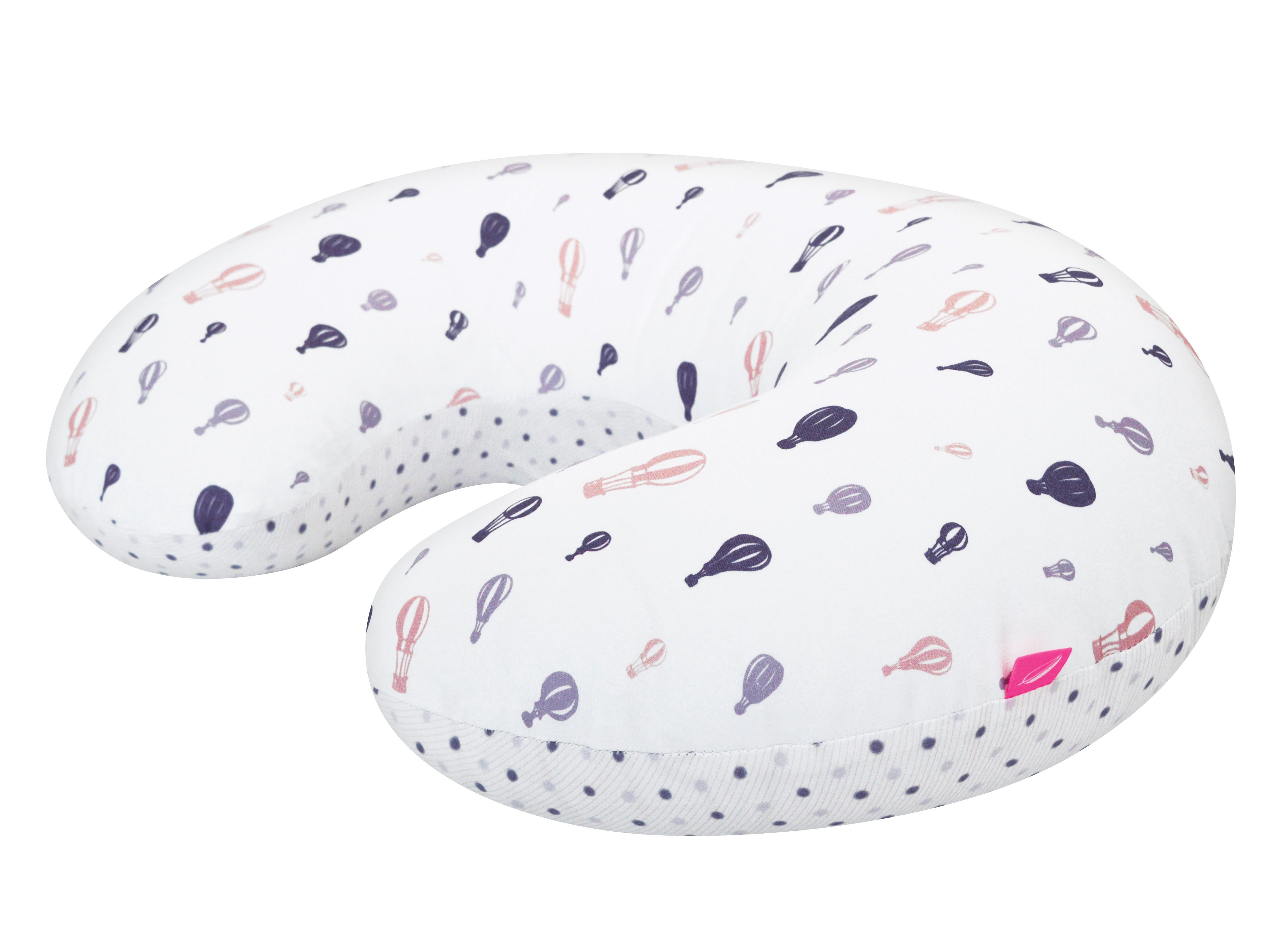 Motherhood Подушки для кормления Basic, abnehmbarer Bezug, ergonomisch geformt, 100% Baumwolle, Подушки для кормления klein, Stilkissen Baby