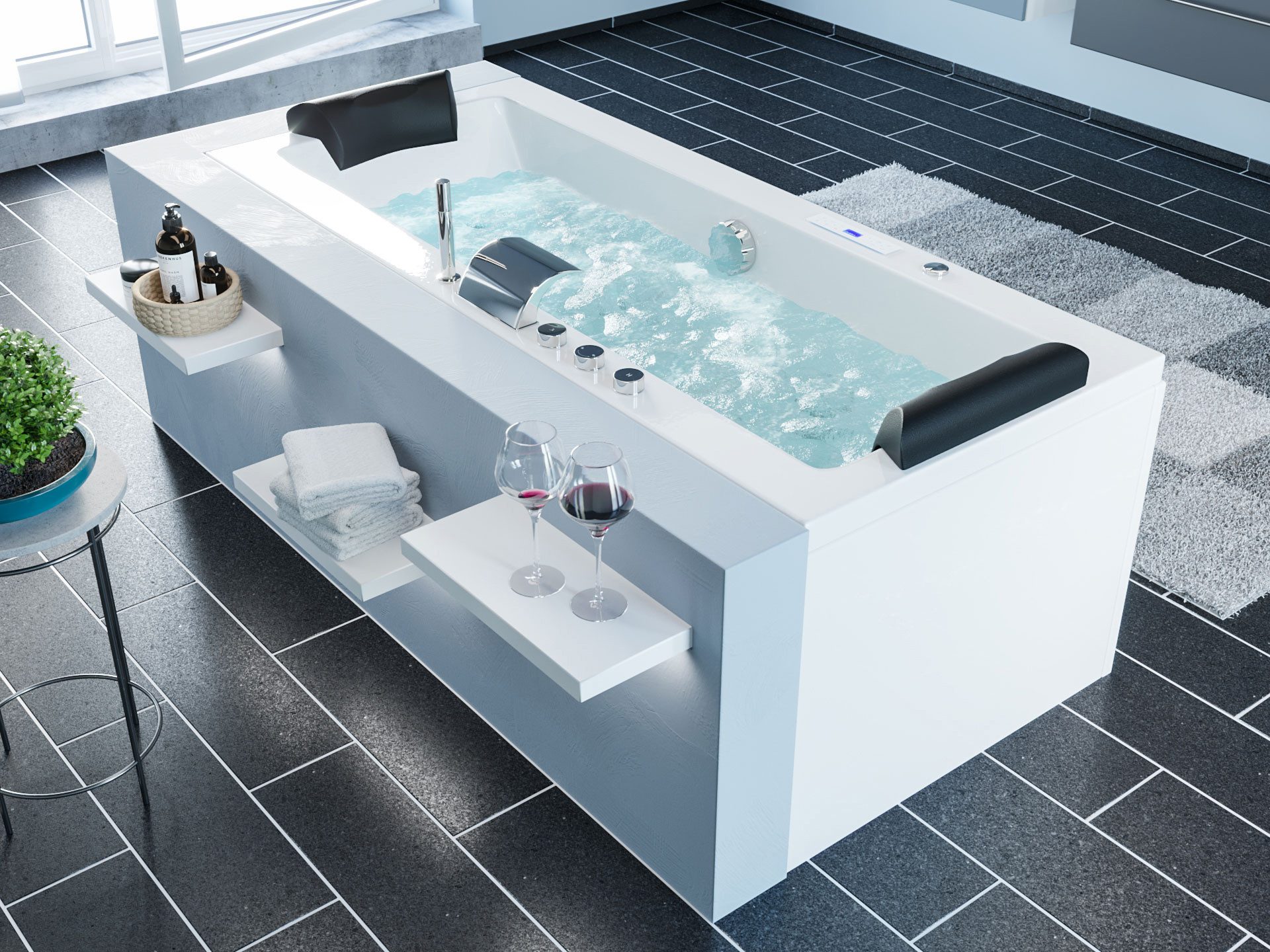 Magnolia Home Whirlpool-Badewanne Deus Whirlpool Set günstig online kaufen