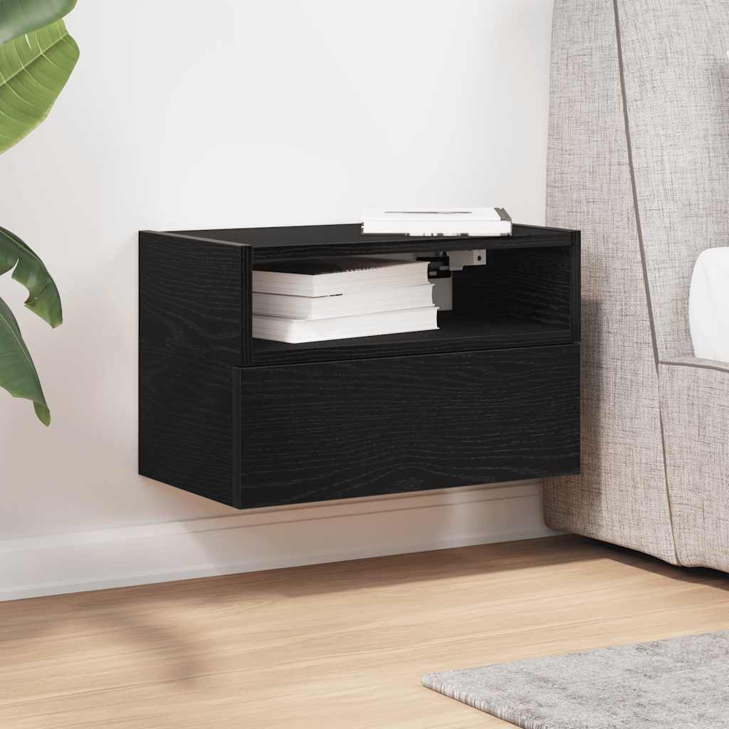 vidaXL Nachttisch Wand-Nachttisch Schwarz 45x26x28,5 cm günstig online kaufen