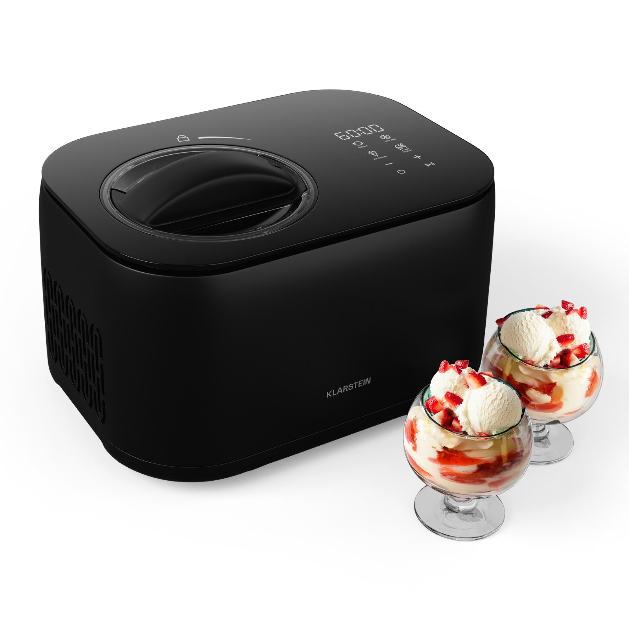 Klarstein Eismaschine FrostFusion, 100 W, Elektrisch Eiscreme maker Joghurt maker LED Touch