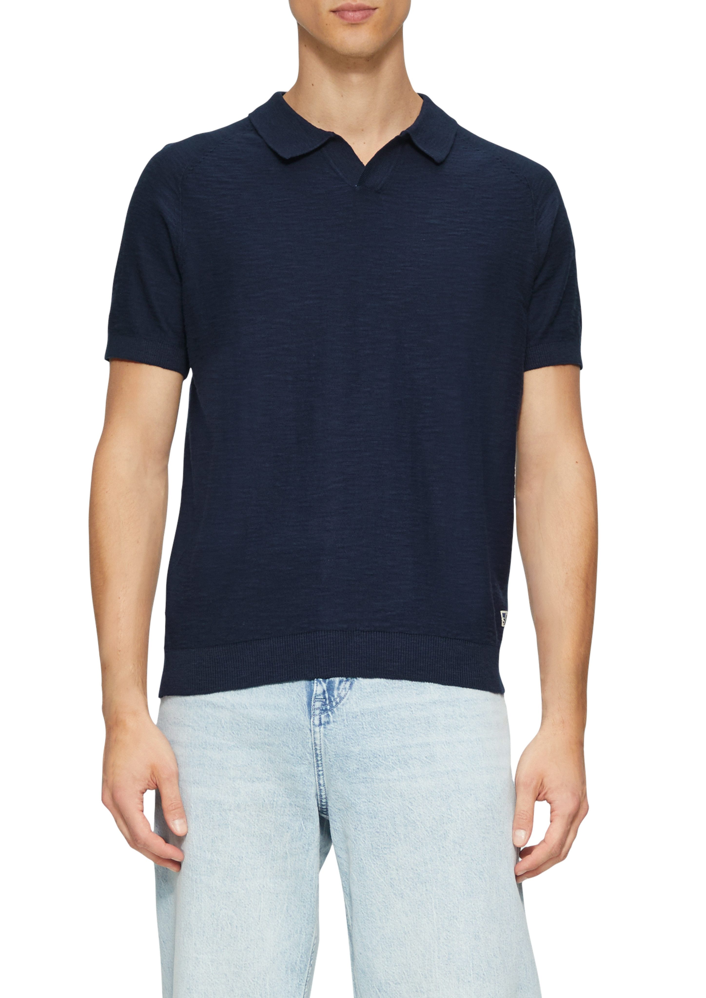 s.Oliver Poloshirt mit Strick Muster günstig online kaufen