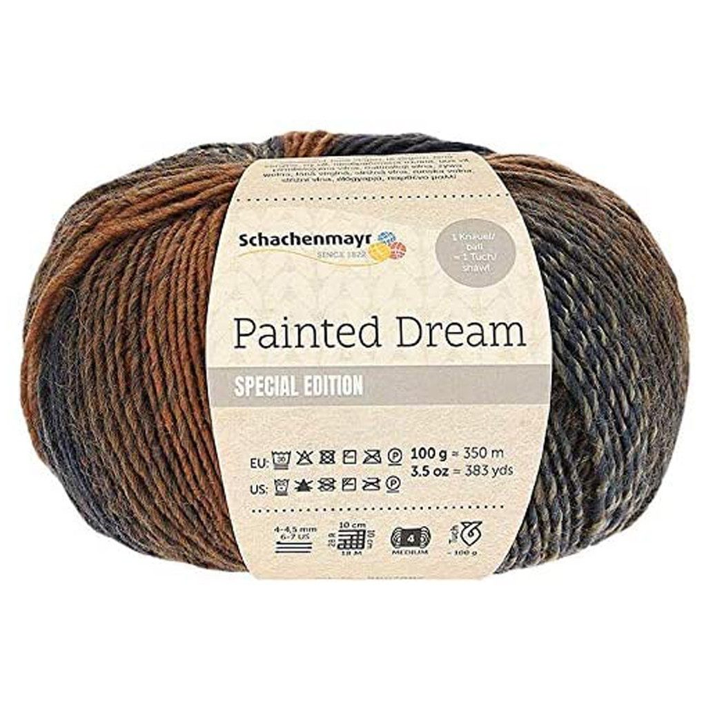 Schachenmayr Wolle Painted Dream Farbverlaufswolle Häkelwolle, (Strickgarn, Strickwolle, Wolle mit Farbverlauf), 74% Polyacryl, 26% Schurwolle