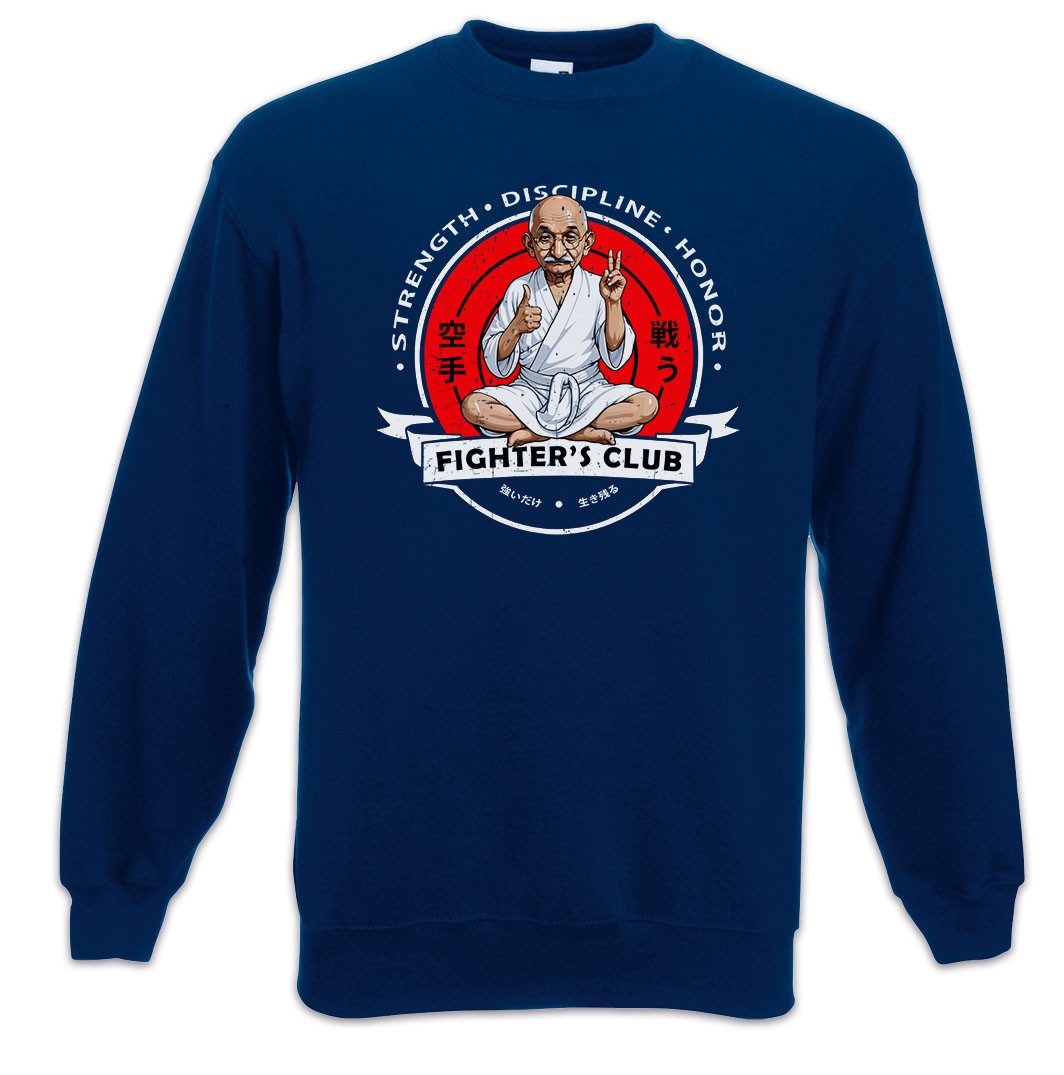Sweatshirt Fighter's Club Gandhi II Sweatshirt Mahatma Meditation Peace Ahimsa