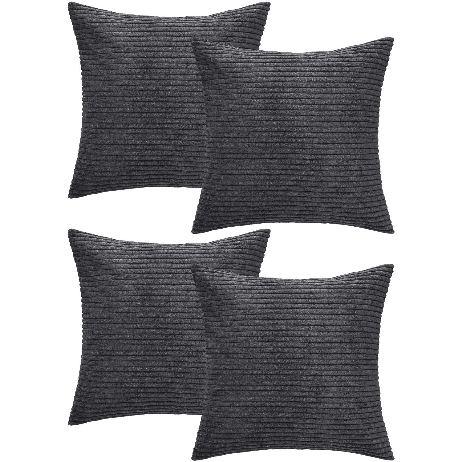 Selfitex Dekokissen Breitcord 4er Set, 40x40 cm, inkl. 4 Füllkissen, weiche günstig online kaufen