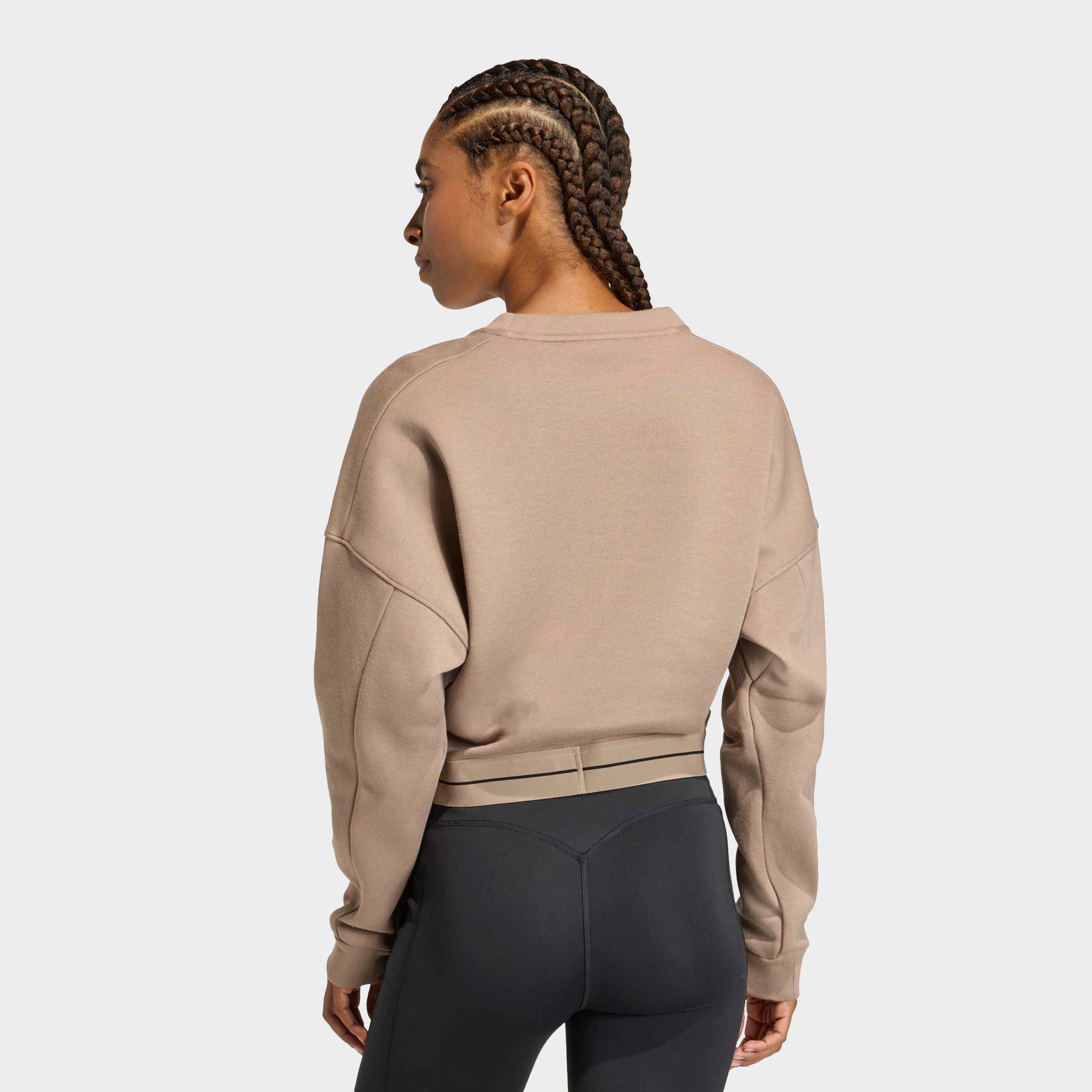 adidas Performance Sweatshirt HYPERGLAM MIT 3-STREIFEN UND RUNDHALSAUSSCHNITT