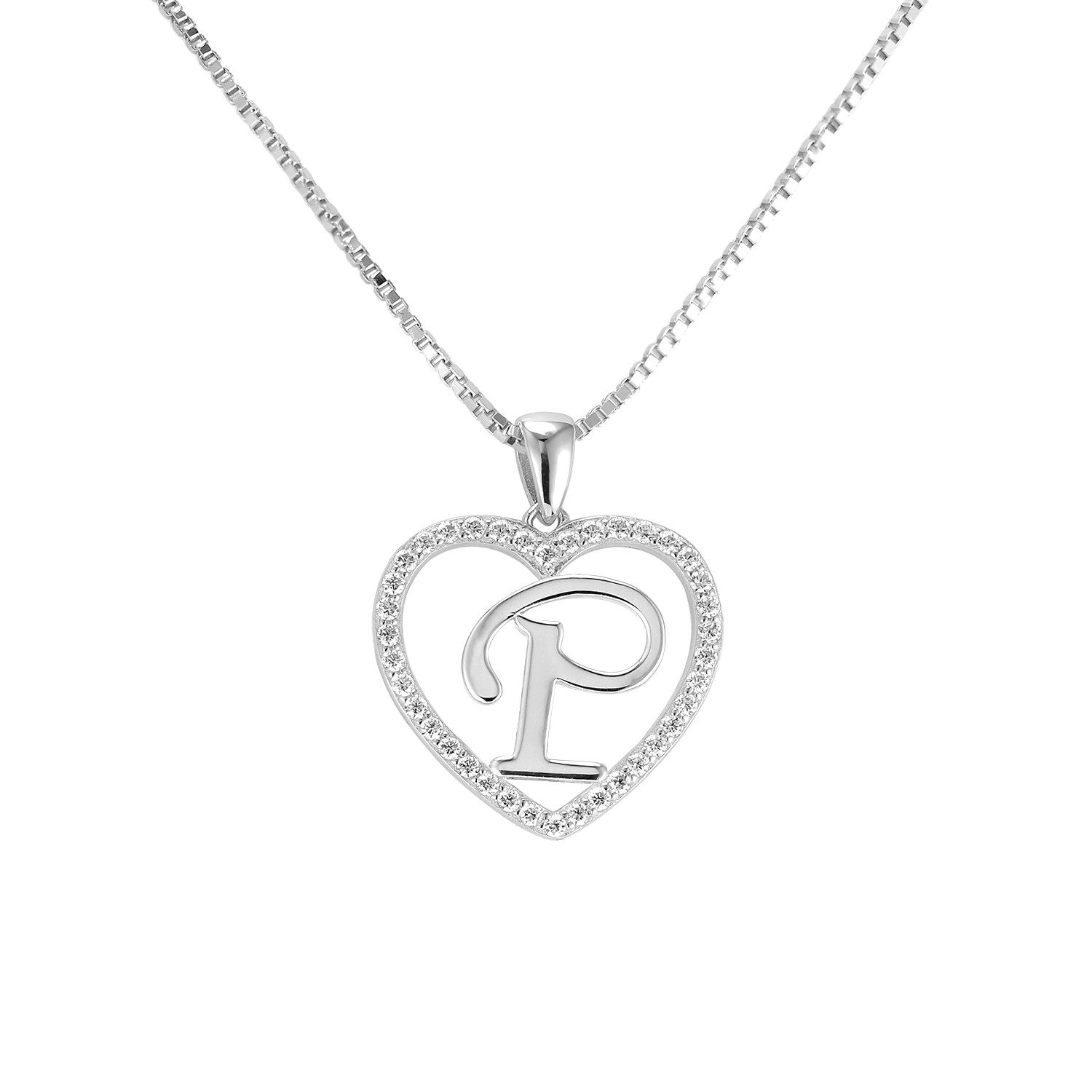 PAVELS Kette mit Anhänger Buchstabenkette Silber, Damen Halskette passend z günstig online kaufen