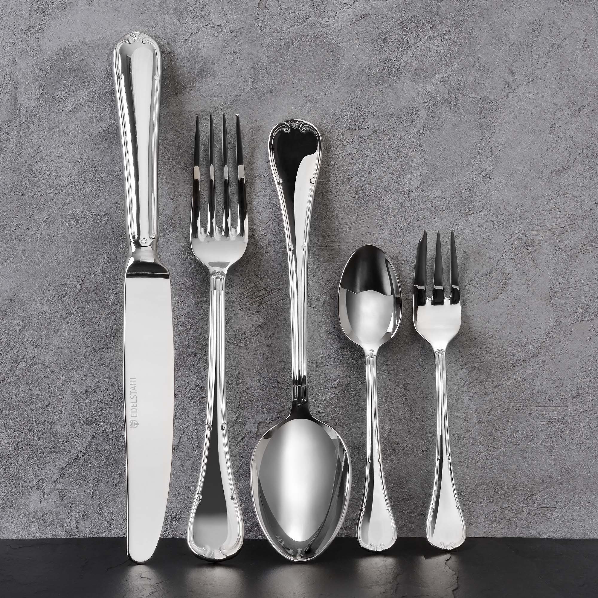 GRÄWE Besteck-Set GRÄWE Besteck-Set Bayreuth, 10-teilig, 2 Personen, silber, Edelstahl, Edelstahl