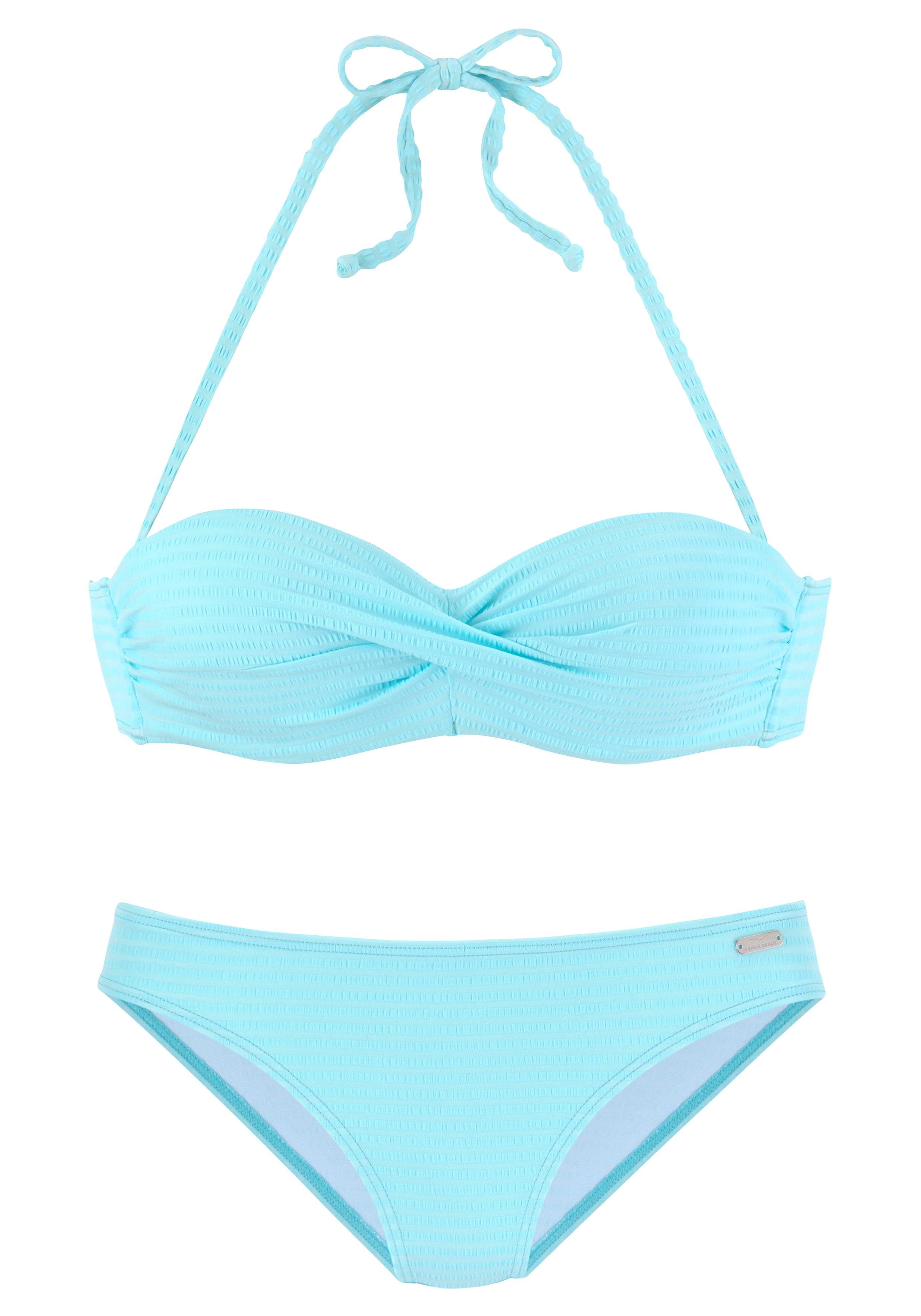 Venice Beach Bügel-Bandeau-Bikini aus edler Strukturware günstig online kaufen