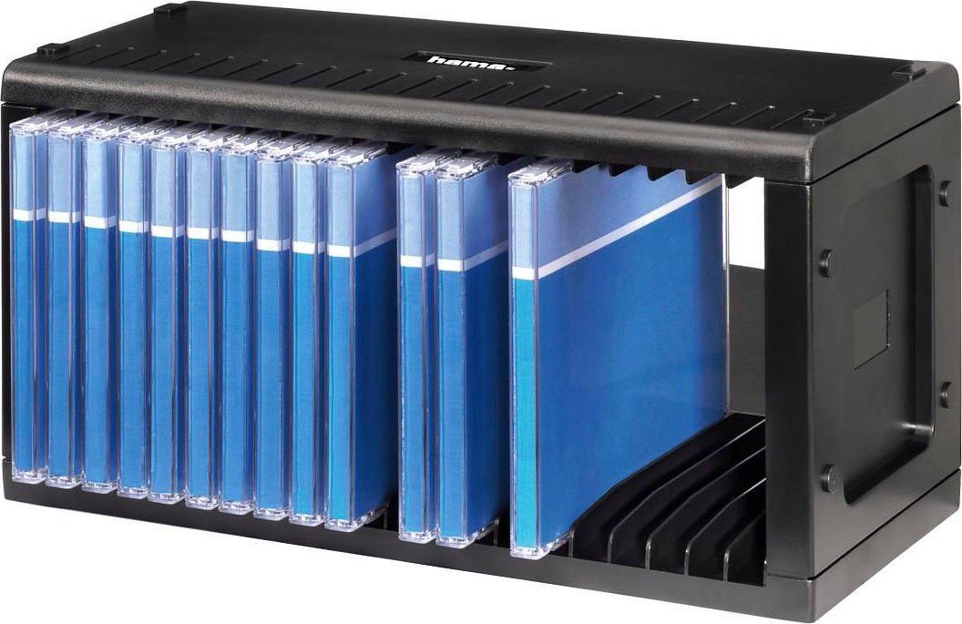 Hama CD-Hülle CD-Rack 20, Schwarz CD-/DVD-/Blu-ray-Archivierung