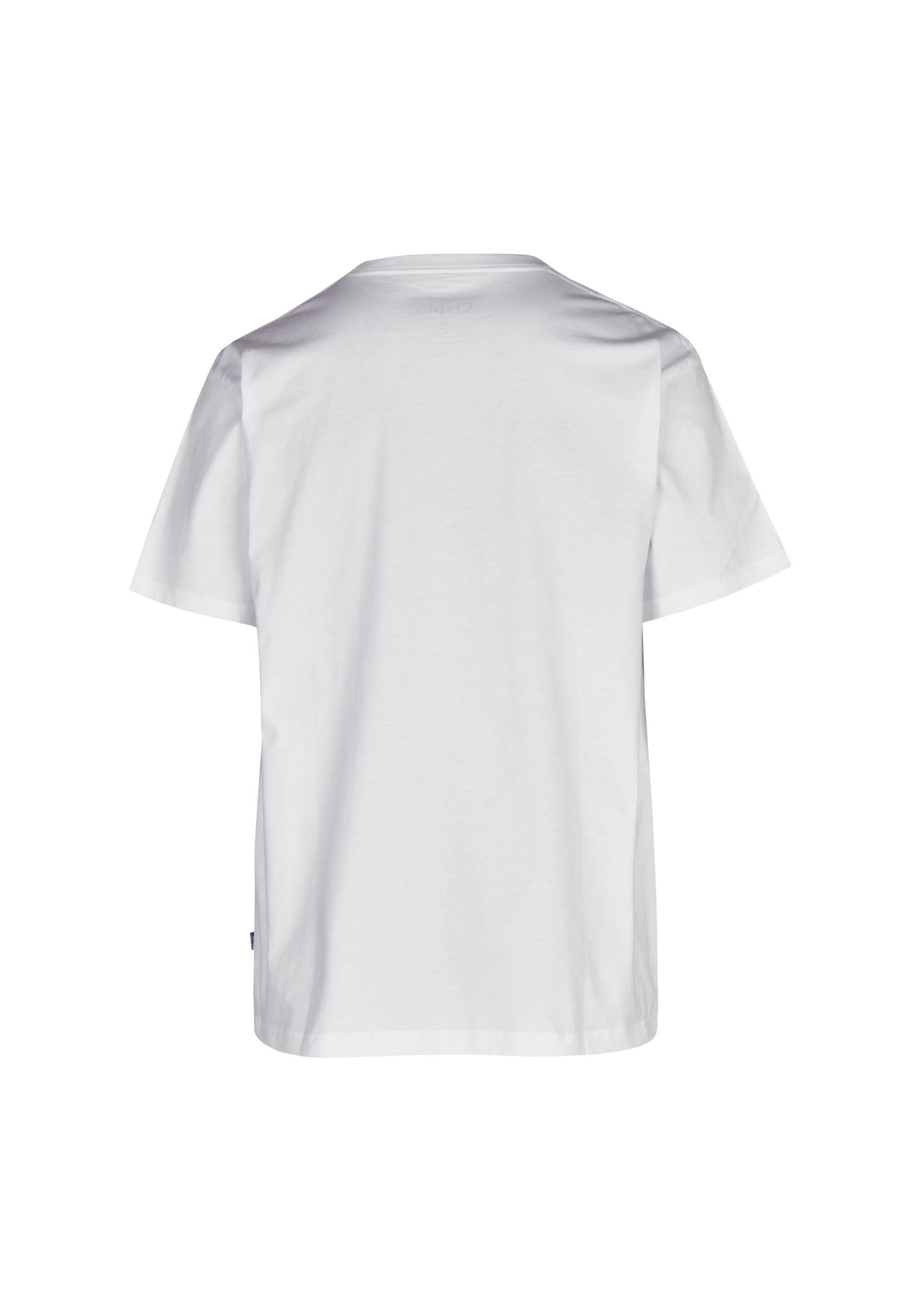 T-Shirt mit weiß Schnitt Mono Cleptomanicx lockerem Gull Embroidery