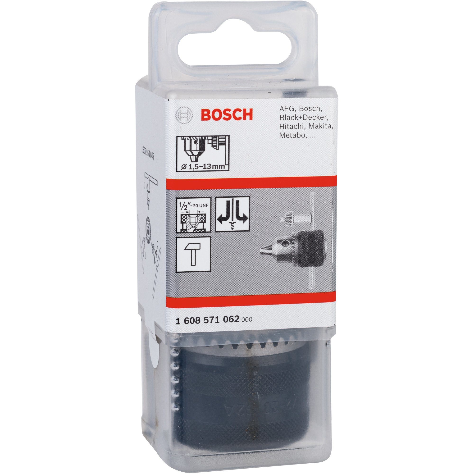 BOSCH 13mm, Professional 1,5 Bohrer- Bosch Bohrfutter 1/2\
