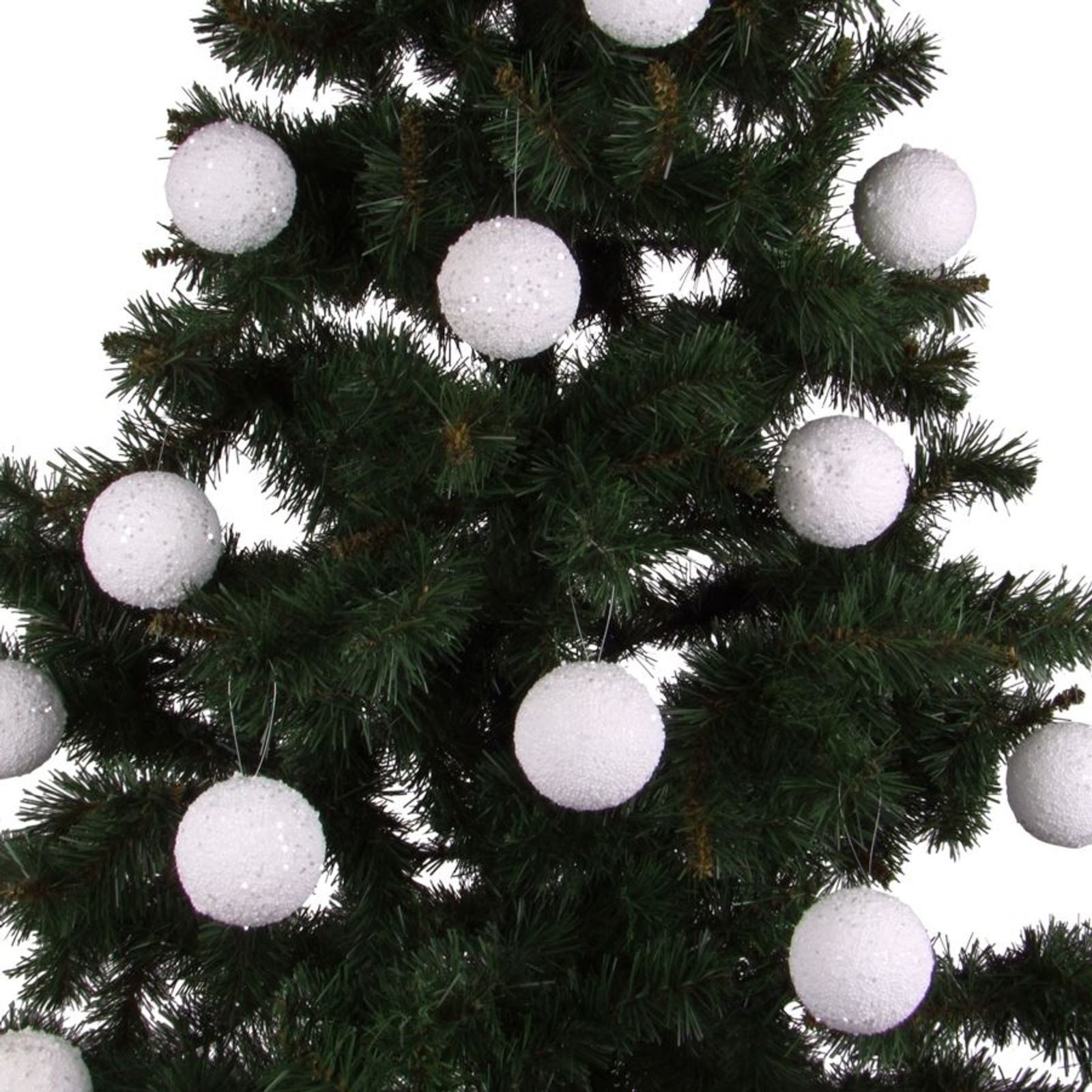 New Home Weihnachtsbaumkugel Weihnachtsbaumkugeln-Schneeball 12er-Set 8cm Christbaumkugeln (12 St)