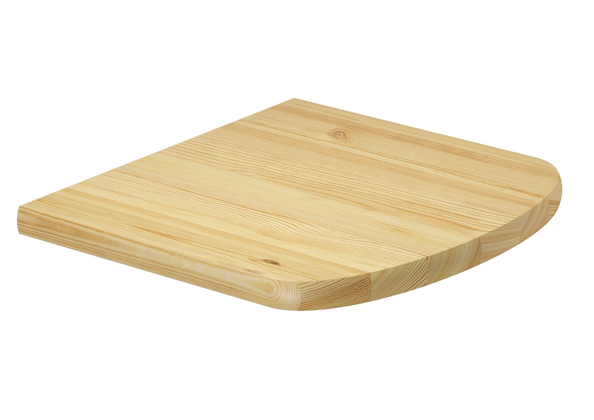 ERST-HOLZ Wandregal Bettablage Massivholz 40 x 37 Kiefer Natur