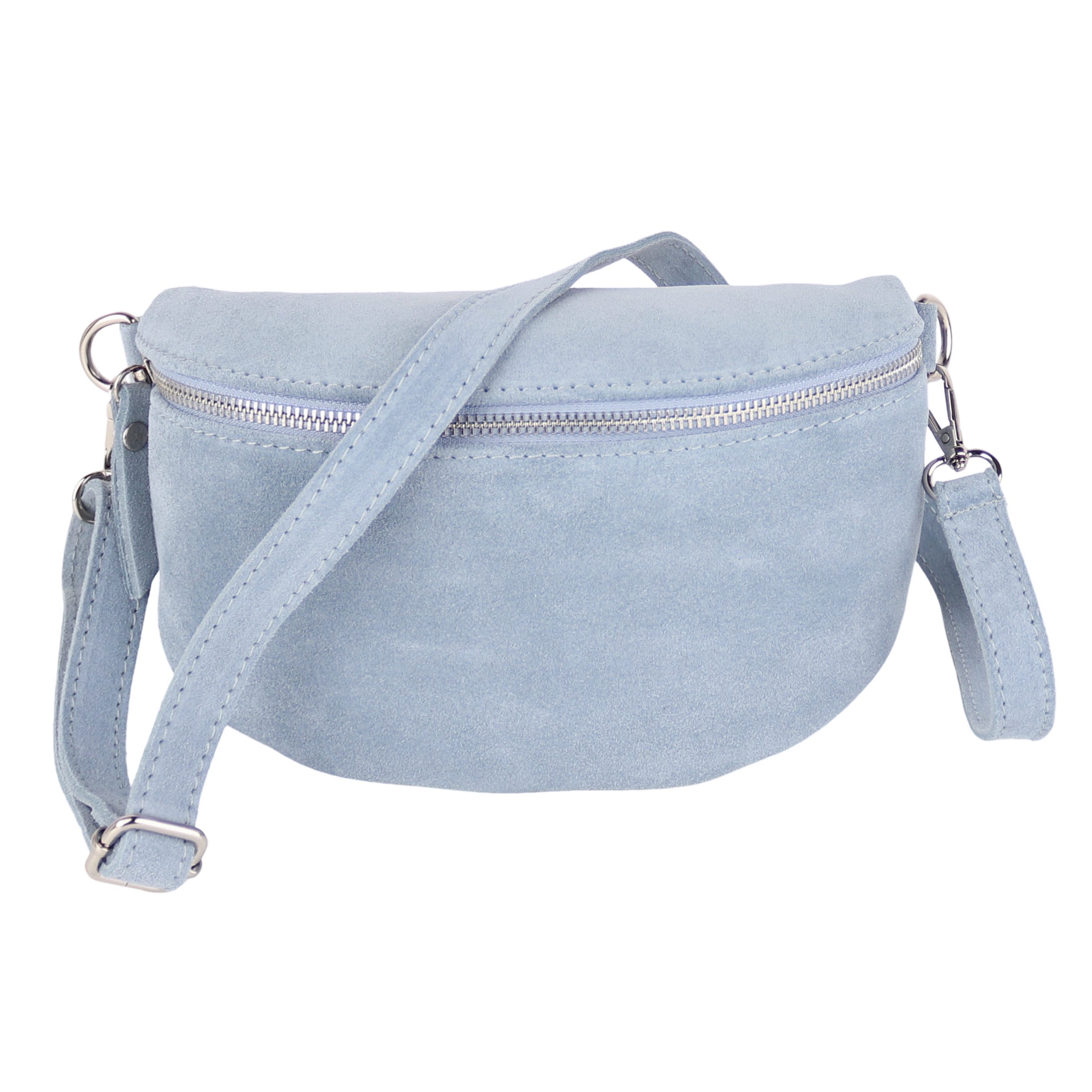 Bauchtasche Damen, Veloursleder, Made in Italy,Umhängetasche; Brusttasche