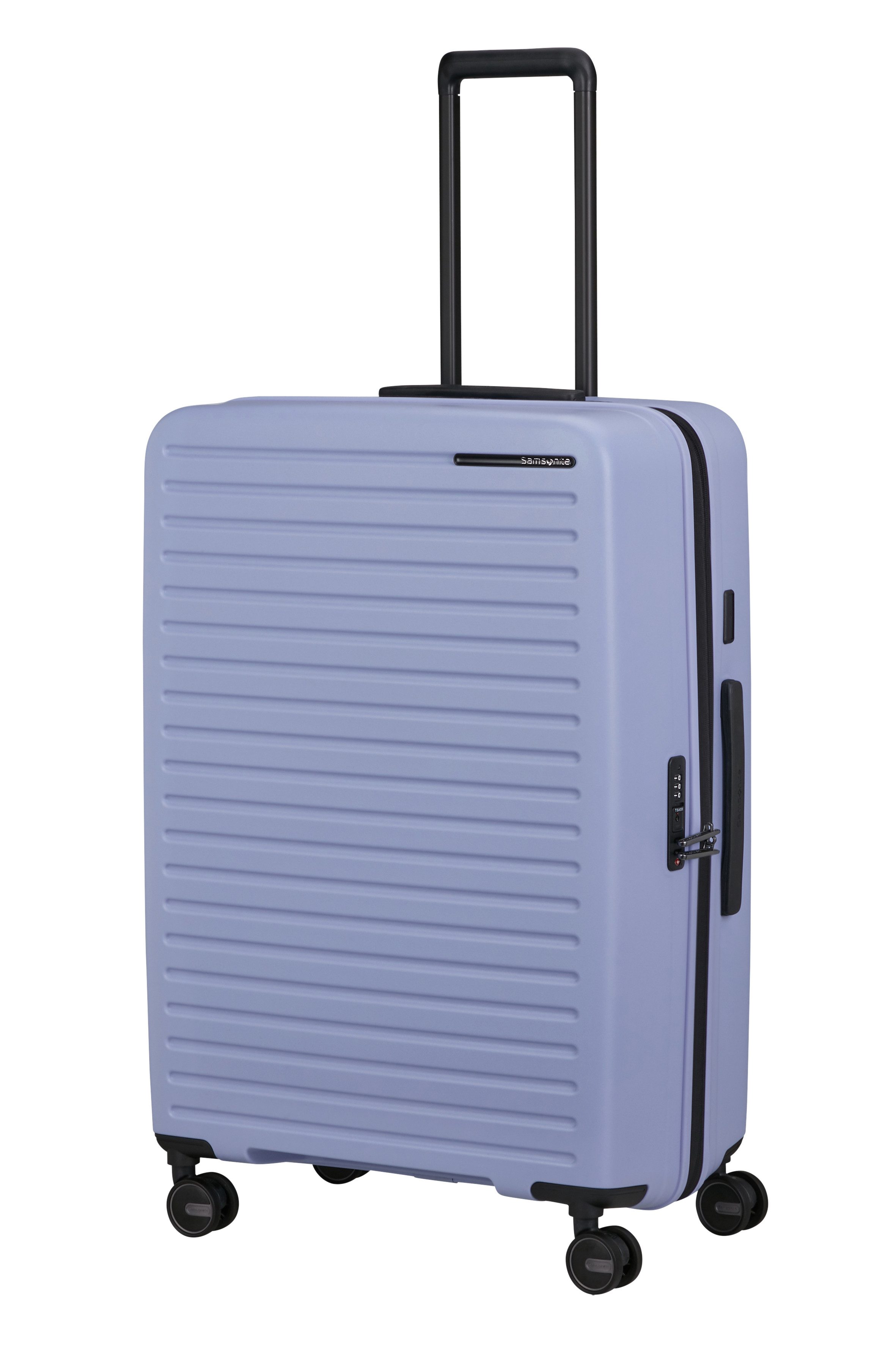 Samsonite Hartschalen-Trolley RESTACKD, verschiedene Größen und Farben, 4 Rollen, für Urlaub, Reise, Ferien und Geschäftsreise, mit Volumenerweiterung
