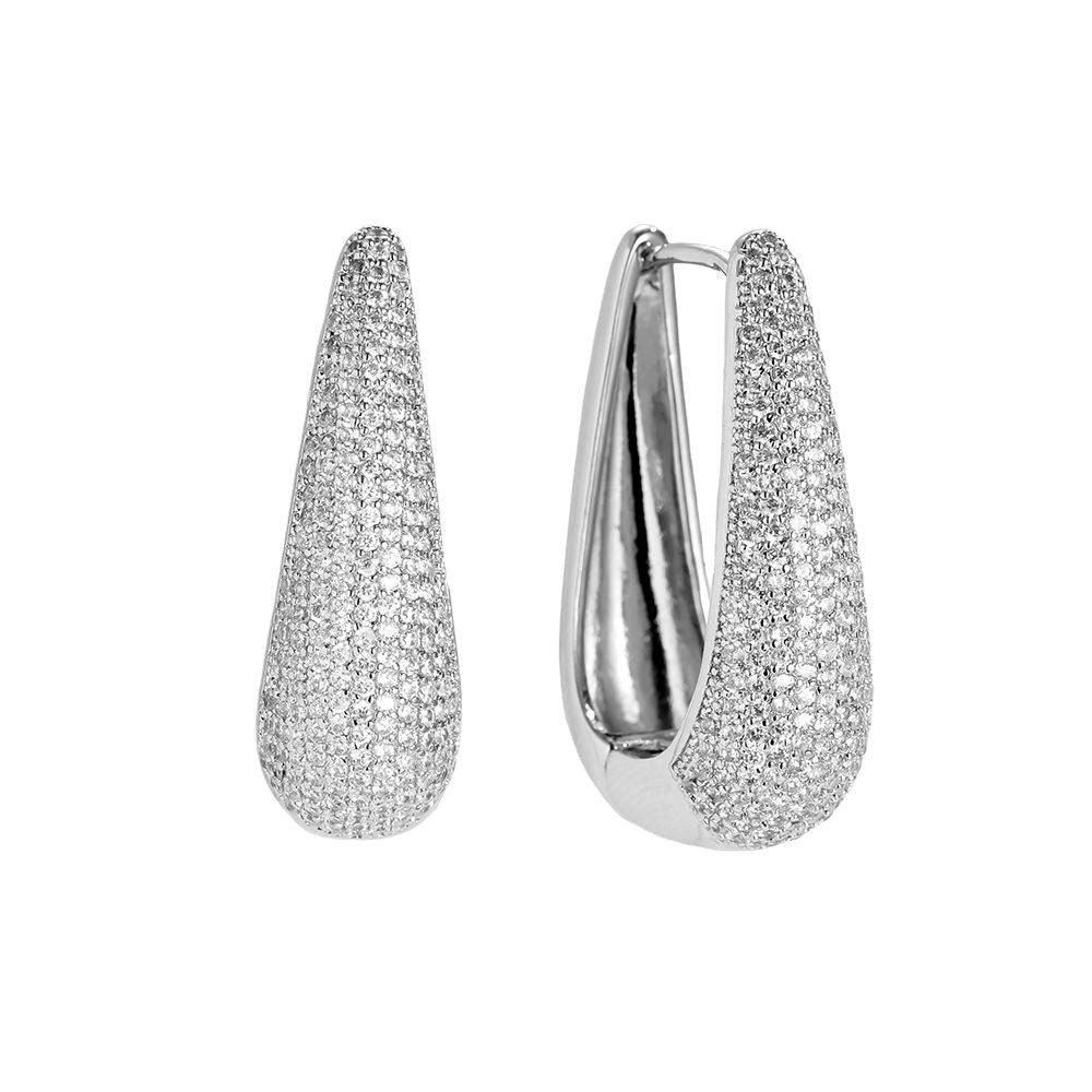 Cala Rose Paar Creolen DROP PAVÉ