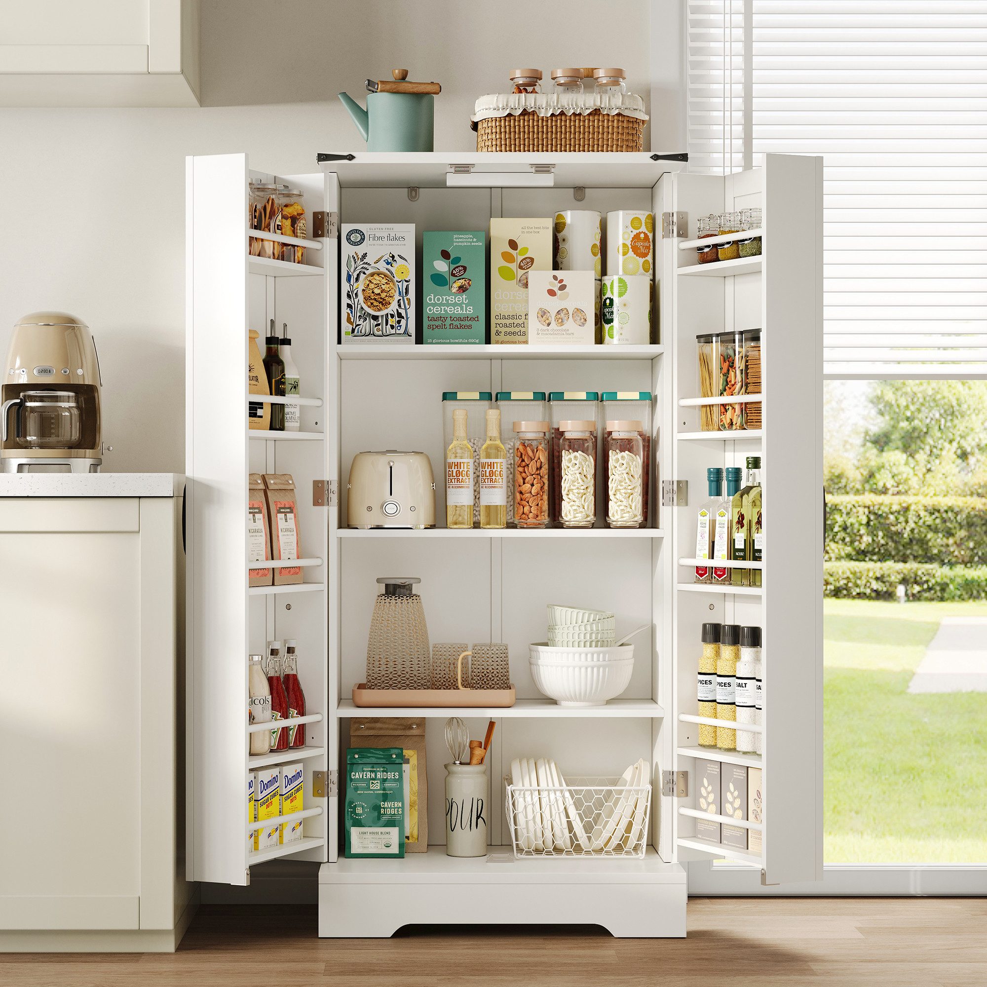 REDOM Sideboard Modernes Küchenschrank (mit LED-Beleuchtung günstig online kaufen