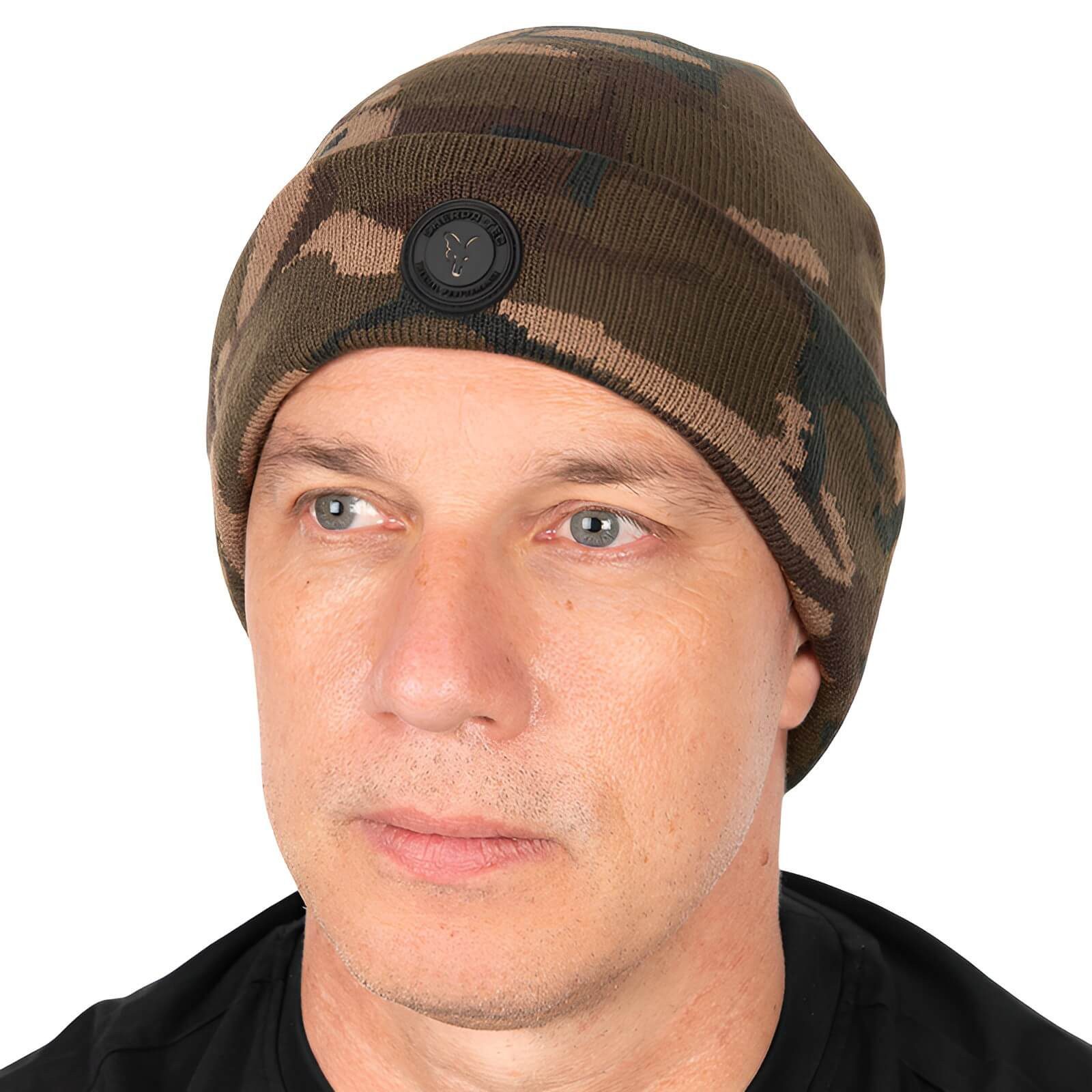 FOX International Beanie Fox Sherpa-Tec Beanie Strickmütze Wintermütze Camo mit Sherpafleece