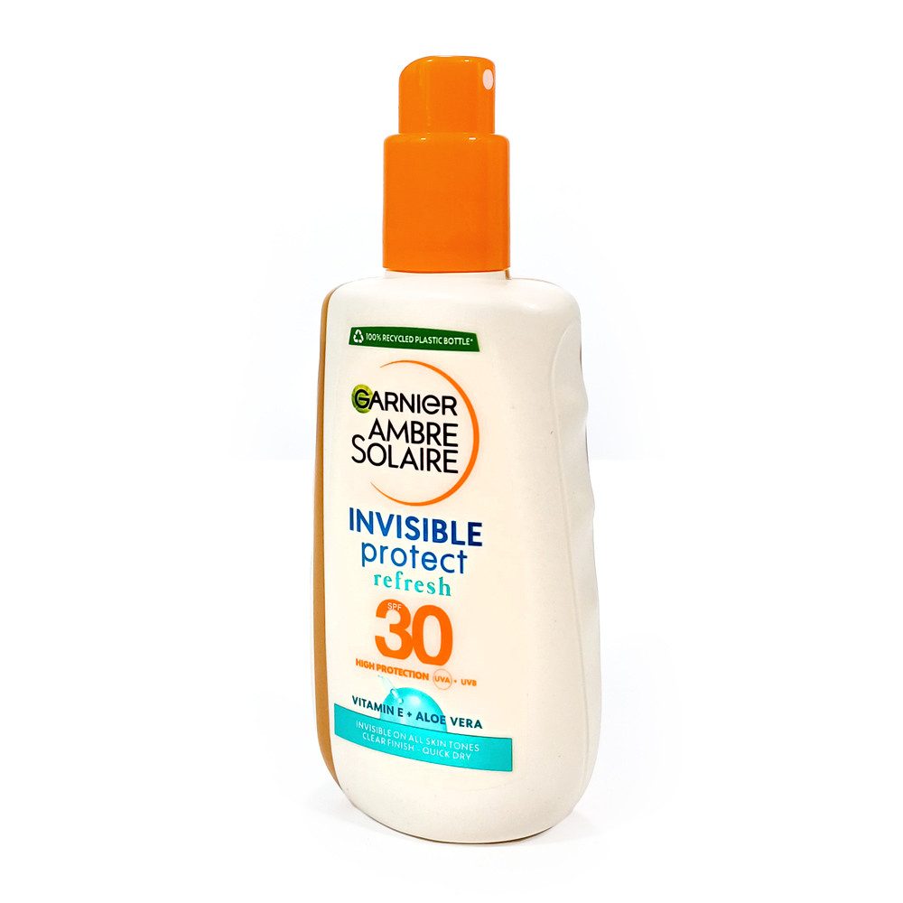 GARNIER Sonnenschutzspray Ambre Solaire Invisible Protect Refresh LSF 30 Pumpspray (200 ml), mit kühlendem Frische-Effekt