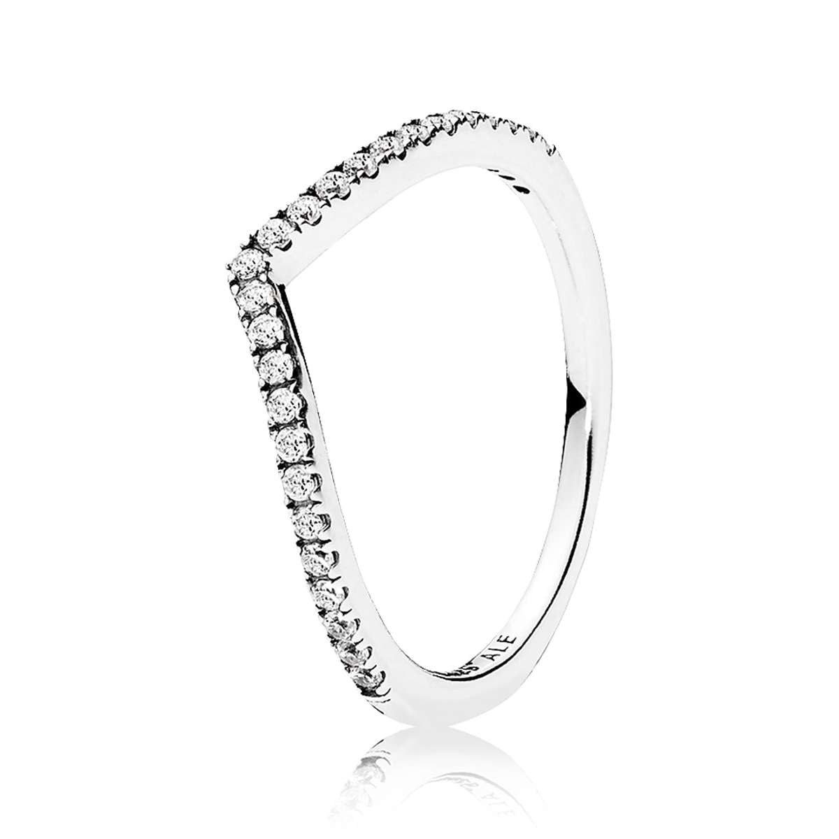 Pandora Silberring 196316CZ, für Damen-Ring Funkelnder Wunsch