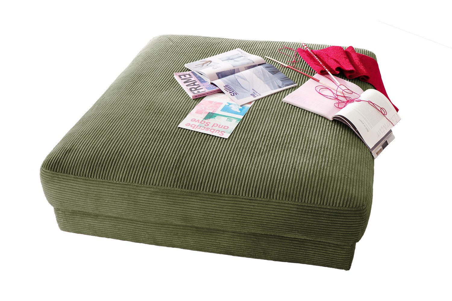 KAWOLA Hocker MADELINE, Big Hocker Polsterhocker günstig online kaufen