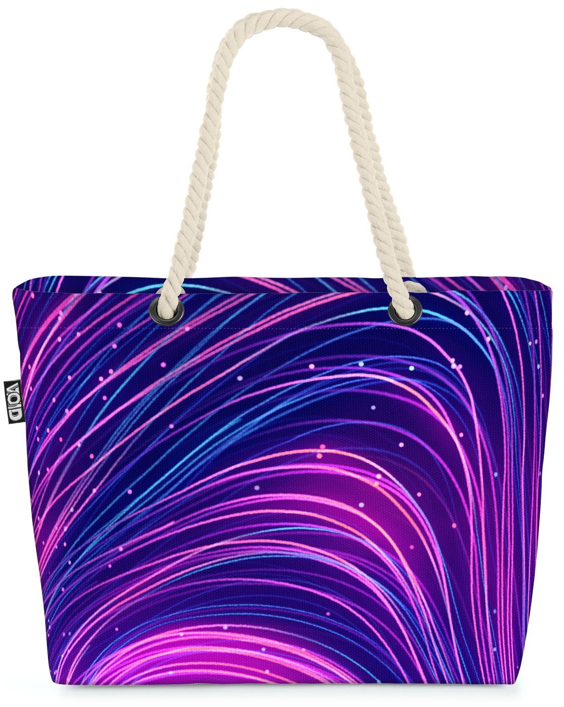 VOID Strandtasche (1-tlg), Rave Lights Beach Bag licht modern Linie futuristisch digital geometrisch web