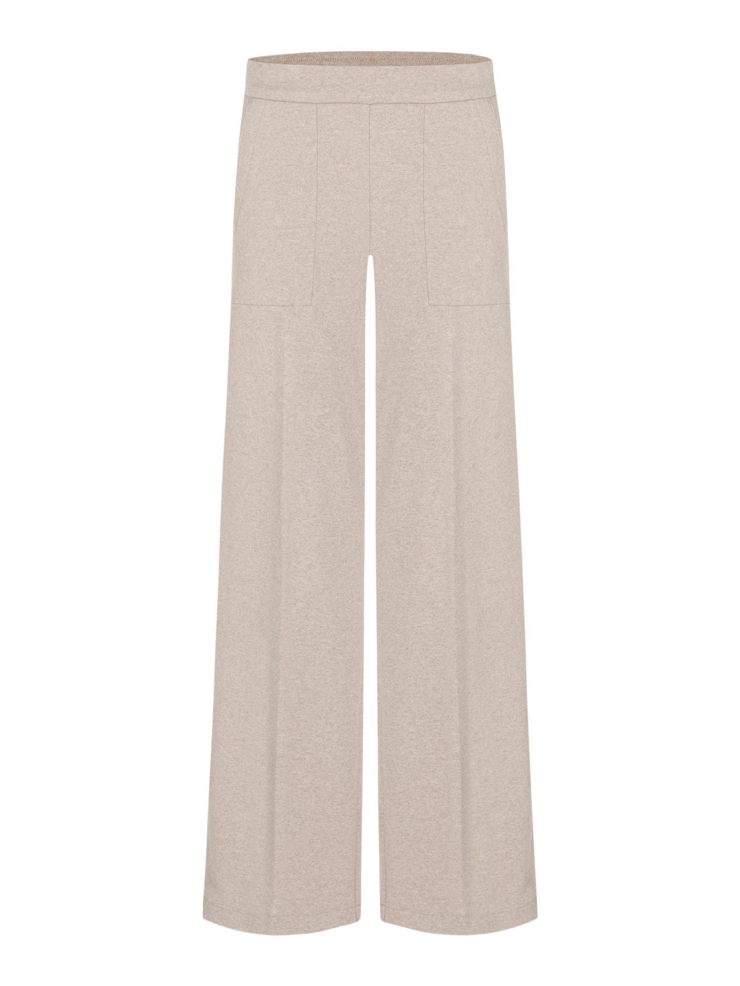 Cambio Stoffhose natur, Casual, Viskose, Unifarben, Wide Leg, Mittel