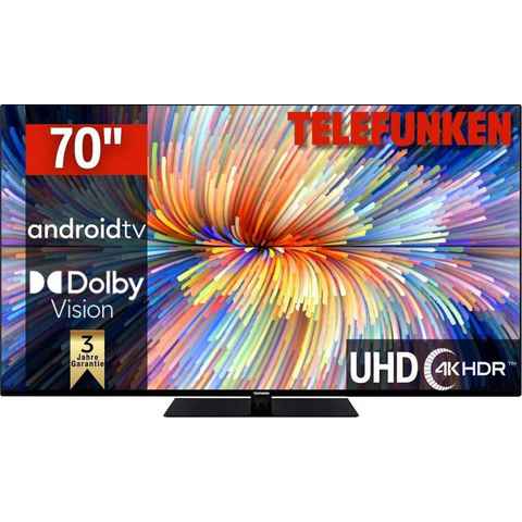 Telefunken D70V950M2CWH LED-Fernseher (177 cm/70 Zoll, 4K Ultra HD, Android TV, Smart-TV, Dolby Atmos,USB-Recording,Google Assistent,Android-TV)