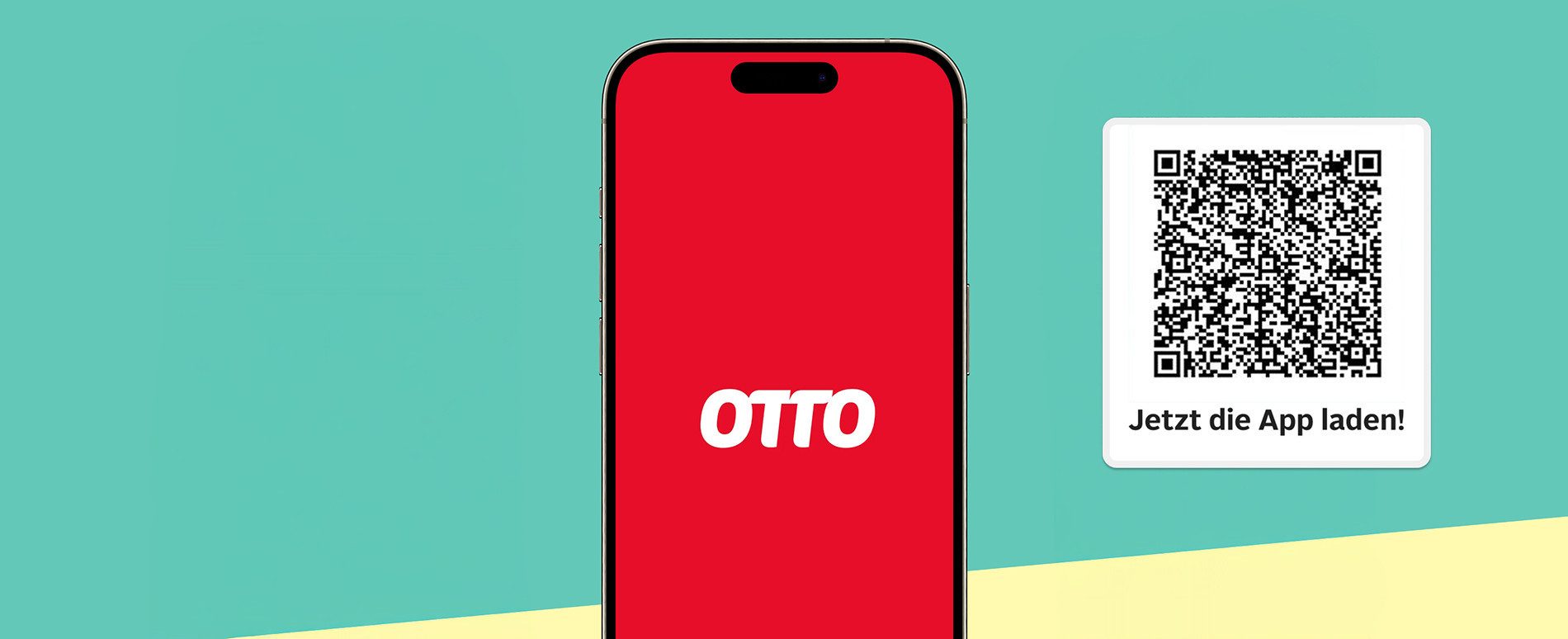 Bild der OTTO-App mit QR-Code zum Download