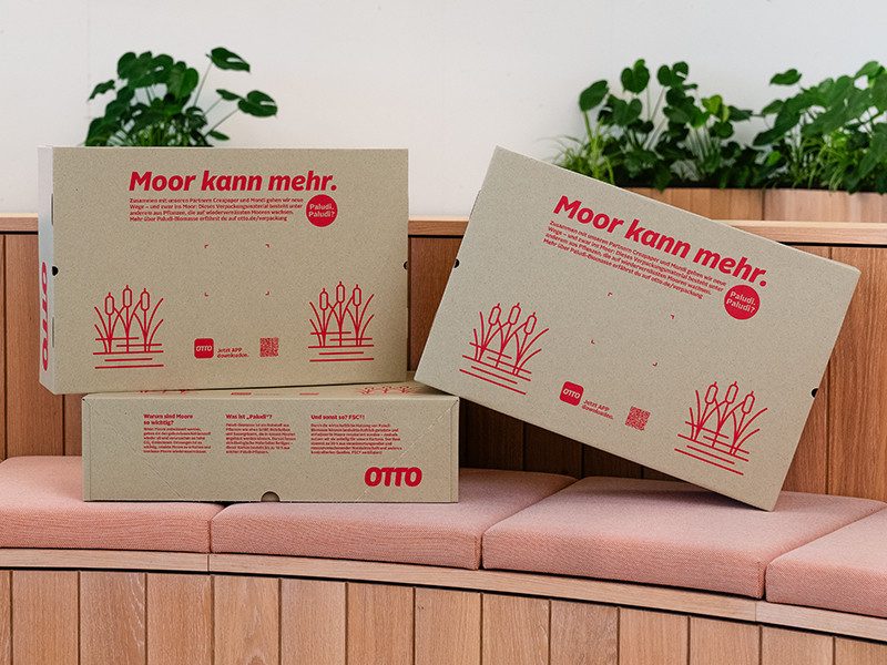 Versandkartons mit Paludi-Biomasse