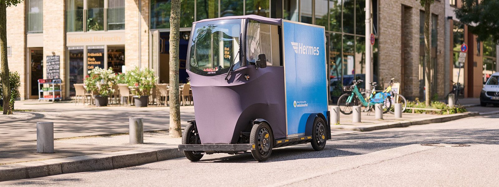 Lieferung mit dem Lastenrad