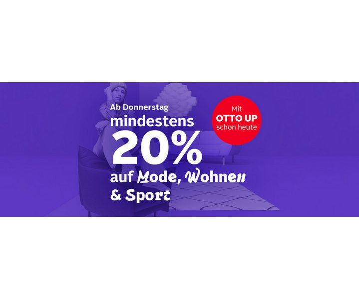 20% auf Mode, Wohnen & Sport