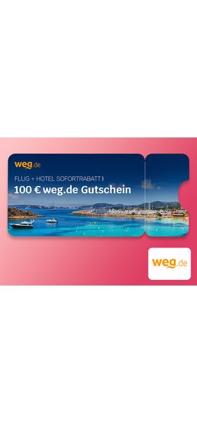 weg.de Reisegutschein im Wert von 100 €*
