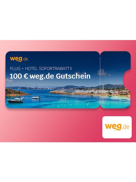 weg.de Reisegutschein im Wert von 100 €*